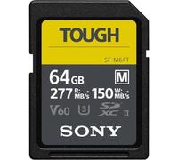 Sony Tarjeta de Memoria Digital SDHC UHS-II U3 V60 SDHC de 64 GB de especificación Resistente, Lectura de 277 MB/s, Escritura de 150 MB/s SFM64T