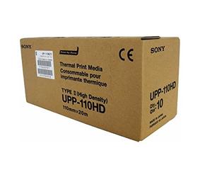 Sony UPP-110HD A6 Rollos de papel de impresión térmica videográfica en blanco y negro de alta densidad para impresoras de ultrasonido médicas Sony - (1 x caja de 10 rollos)