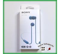 Sony WI-C100 Neckband In-Ear Auriculares Inalámbricos Bluetooth Azul DSEE 25h...