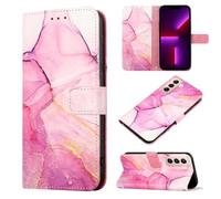 Sony Xperia 1 VI 2024 - Funda tipo cartera de cuero con tapa de mármol, funda protectora magnética para Sony Xperia 1 VI 2024, mujeres y niñas, con ranuras para tarjetas, correa de mano, rosa, morado