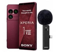Sony Xperia 1 VIII - Pantalla OLED HDR FHD+ de 6,5" 19,5:9 120Hz, Triple cámara con Nuevo teleobjetivo, Xperia AI, Batería 2 días, Audio 3,5 mm, Dual SIM, Rojo Granate + ECM-AX10