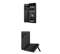 Sony Xperia 1 VIII - Pantalla OLED HDR FHD+ de 6,5" 19,5:9 120Hz, Triple cámara con Nuevo teleobjetivo, Xperia AI, Batería 2 días, Audio 3,5 mm, Dual SIM, Negro Grafito + Funda