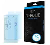 Sony Xperia X Compact: Full Cover Screen Protector (2 Pack) DIEFOLIE - Made in Germany, Cristal Líquido Sellado con Tecnología SiO2 Antibacteriana, Antiburbujas, Antichoque y Resistente a los Arañazos, Auto-reparable