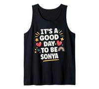 Sonya Personalized Retro Girls Custom Sonya Name Camiseta sin Mangas