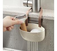 soobu Estante de drenaje de cocina, cesta colgante, soporte para esponja, TPR, correas extraíbles para la cocina (café), soobusv8bzup203-12