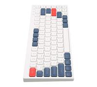 soobu Teclado Bluetooth Inalámbrico, Interfaz Tipo C Teclado Bluetooth Silencioso para Escritorio (Blanco Azul)