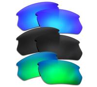 SOODASE Para Oakley BiSphaera Gafas de Sol Azul/Negro/Verde Polarizado Lentes de Repuesto