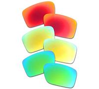 SOODASE Para Oakley Double Edge Gafas de sol Rojo/Dorado/Verde Lentes de repuesto polarizadas