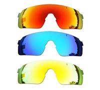 SOODASE Para Oakley EVZero Blades Gafas de sol Rojo/Azul/Dorado Lentes de repuesto polarizadas