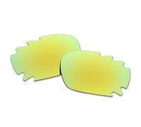 SOODASE Para Oakley Racing Jacket Vented Asian Fit Gafas de sol Dorado Lentes de repuesto polarizadas