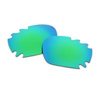 SOODASE Para Oakley Racing Jacket Vented Gafas de sol Verde Lentes de repuesto polarizadas