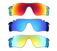 SOODASE Para Oakley Radarlock Path Vented Gafas de sol Rojo/Azul/Dorado Lentes de repuesto polarizadas