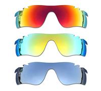 SOODASE Para Oakley Radarlock Path Vented Gafas de sol Rojo/Dorado/Plata Lentes de repuesto polarizadas
