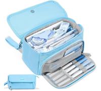 Sooez Estuche de gran capacidad con compartimentos, bonito estuche duradero para lápices, bolsa de papelería, suministros de regalo para la escuela, universidad, oficina, suministros de regalo para