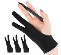 SooGree Guantes de dibujo para dibujar, guantes de dibujo digital con dos dedos para iPad, tableta gráfica, bocetos, protector de manchas para mano derecha