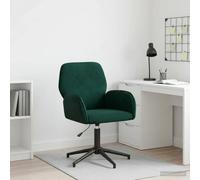 SooIarix Silla giratoria de oficina de trabajo, 54 x 55 x 90 cm, color verde oscuro, de terciopelo, con función de rotación de 360 grados, altura ajustable, marco de metal resistente, reposabrazos