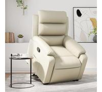 SooIarix Sillón de relax con ayuda para levantarse, piel sintética, eléctrico, función manual, bolsillo lateral, capacidad de carga máxima de 110 kg