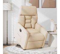 SooIarix Sillón de relax eléctrico con ayuda para levantarse, tejido de microfibra beige, función reclinable, para personas mayores, capacidad de carga de 110 kg