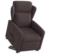 SooIarix Sillón de relax eléctrico con ayuda para levantarse, tejido marrón oscuro, 78 x 95 x 100 cm, con función reclinable, para personas mayores, soporta hasta 110 kg
