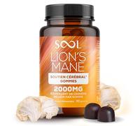 SOOL Gominolas de Melena de León 2000mg, 60uds | Suplemento de Hongo Nootrópico con Vitaminas B12, B6, B5 y Vitamina C | Concentración y Claridad Mental - Alivio del Estrés - Apoyo Inmunológico
