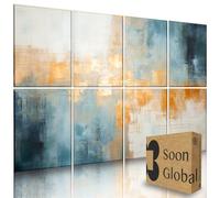 Soon Global Paquete de 8 paneles acústicos de pared de 48 x 32 pulgadas, paneles acústicos decorativos, paneles de pared acústicos, paneles de pared acústicos, arte de pared absorbente de sonido, aura