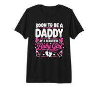 Soon to be a Daddy of a Beautiful Baby Girl Pregnancy Father Camiseta Premium