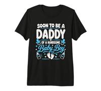 Soon to be a Daddy of a Handsome Baby Boy Pregnancy Father Camiseta Premium