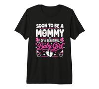 Soon to be a Mommy of a Beautiful Baby Girl Pregnancy Mother Camiseta Premium