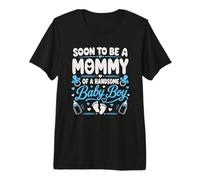 Soon to be a Mommy of a Handsome Baby Boy Pregnancy Mother Camiseta Premium