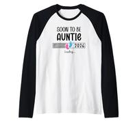 Soon to Be Auntie EST 2026 New Aunt Loading First Time Aunt Camiseta Manga Raglan
