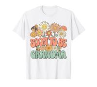 Soon To Be Grandma Expecting Baby Daisy Groovy Wildflower Camiseta