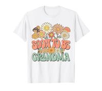Soon To Be Grandma Expecting Baby Daisy Groovy Wildflower Camiseta