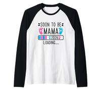 Soon to Be Mama 2026 Loading Pregnancy Announcement 2026 Camiseta Manga Raglan