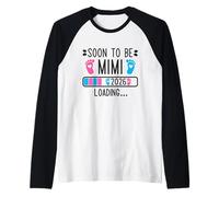 Soon to Be Mimi 2026 Loading Pregnancy Announcement 2026 Camiseta Manga Raglan
