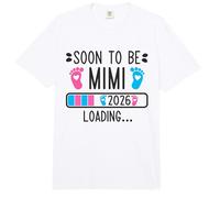 Soon to Be Mimi 2026 Loading Pregnancy Announcement 2026 Comfort Colors Adult Heavyweight T-Shirt