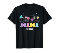Soon To Be Mimi est 2026 Promocionado a New Mom Flower Camiseta