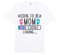 Soon to Be Mom 2026 Loading Pregnancy Announcement 2026 Comfort Colors Adult Heavyweight T-Shirt