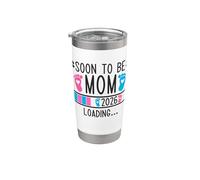 Soon to Be Mom 2026 Loading Pregnancy Announcement 2026 Vaso térmico de acero inoxidable de doble pared