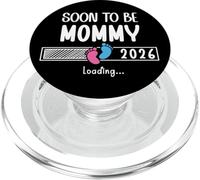 Soon to Be Mom 2026 Loading Promoted to Mommy First Time Mom PopSockets PopGrip para MagSafe