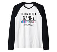 Soon to Be Nanny 2026 Loading Pregnancy Announcement 2026 Camiseta Manga Raglan