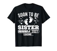 Soon to Be Sister 2027 Cargando Anuncio de Embarazo Camiseta