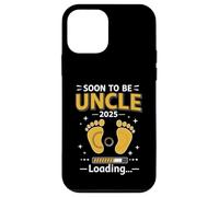 Soon to Be Uncle 2025 Loading Funny Pregnancy Reveal Design Carcasa para iPhone 12 mini