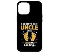 Soon to Be Uncle 2025 Loading Funny Pregnancy Reveal Design Carcasa para iPhone 12 Pro Max