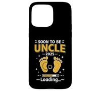Soon to Be Uncle 2025 Loading Funny Pregnancy Reveal Design Carcasa para iPhone 15 Pro Max