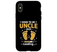 Soon to Be Uncle 2025 Loading Funny Pregnancy Reveal Design Carcasa para iPhone X/XS