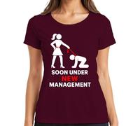 Soon Under New Management Divertida JGA Statement - Camiseta para mujer