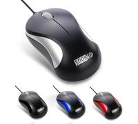 SOONGO Computer Mini USB Wired Optical Mouse Portable for Laptop, Notebook, MacBook - Silver