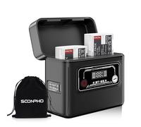 soonpho BT-E6 Mobile Estuche de Carga de Batería para Canon LP-E6 Camera Battery Charging Case para Canon 5D Markll 5DS 5DSR 6DMarkll EOS6D 7DMarkll 7D EOS60D 60DA 70D 80D 90D EOS-R EOS R5 EOS R6