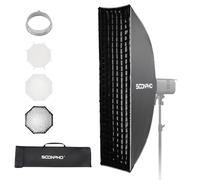 SOONPHO KS-30 * 120cm Softbox Rectangular Montura Bowens Liberación Rápida Kit Soft Box Tira con Difusor,Rejilla de Panal,Bolsa de Transporte,Compatible Godox SK400IIIV SK300IIV MS300V