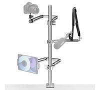 Soonpho SP-T11 Trípode de Mesa para Cámara con Brazo Flexible de 3 Piezas Soporte para Teléfono Móvil,Clip para Tablet,Soporte de Micrófono y Cabeza de Bola para Streaming en Directo (Kit A)